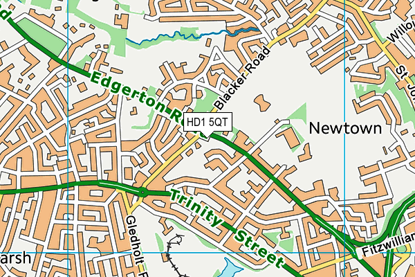 HD1 5QT map - OS VectorMap District (Ordnance Survey) HD1 5QT map - OS VectorMap District (Ordnance Survey)