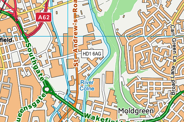 HD1 6AG map - OS VectorMap District (Ordnance Survey) HD1 6AG map - OS VectorMap District (Ordnance Survey)
