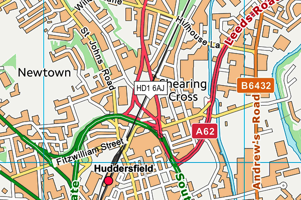 HD1 6AJ map - OS VectorMap District (Ordnance Survey) HD1 6AJ map - OS VectorMap District (Ordnance Survey)