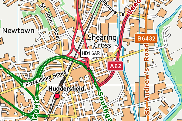 HD1 6AR map - OS VectorMap District (Ordnance Survey) HD1 6AR map - OS VectorMap District (Ordnance Survey)