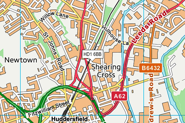 HD1 6BB map - OS VectorMap District (Ordnance Survey) HD1 6BB map - OS VectorMap District (Ordnance Survey)