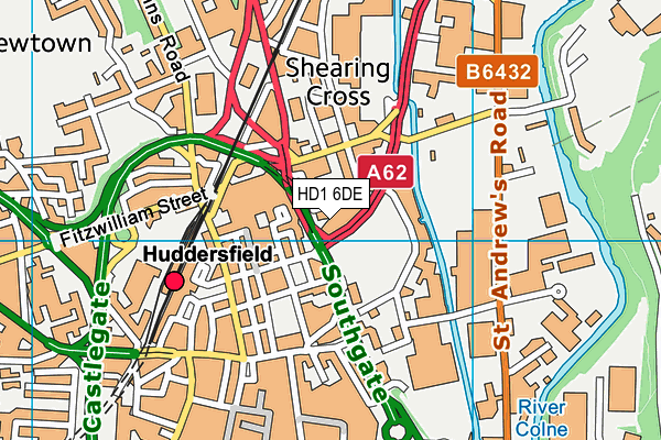HD1 6DE map - OS VectorMap District (Ordnance Survey) HD1 6DE map - OS VectorMap District (Ordnance Survey)