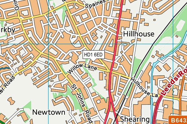 HD1 6ED map - OS VectorMap District (Ordnance Survey) HD1 6ED map - OS VectorMap District (Ordnance Survey)