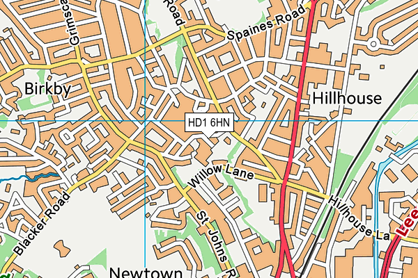 HD1 6HN map - OS VectorMap District (Ordnance Survey) HD1 6HN map - OS VectorMap District (Ordnance Survey)