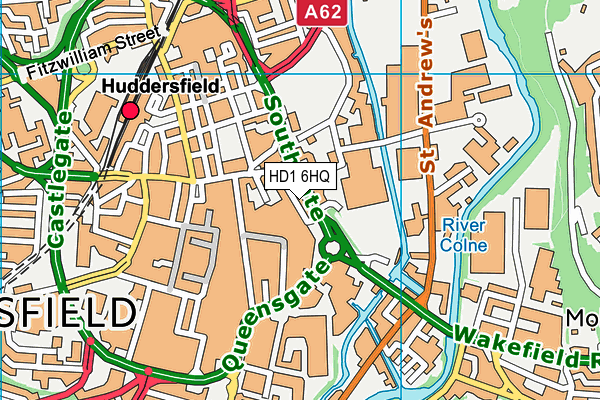 HD1 6HQ map - OS VectorMap District (Ordnance Survey) HD1 6HQ map - OS VectorMap District (Ordnance Survey)