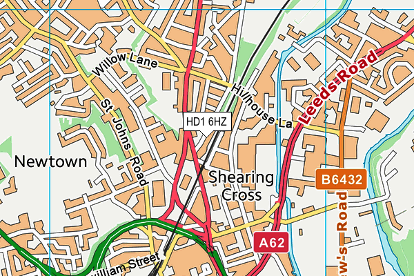HD1 6HZ map - OS VectorMap District (Ordnance Survey) HD1 6HZ map - OS VectorMap District (Ordnance Survey)