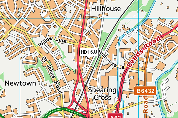 HD1 6JJ map - OS VectorMap District (Ordnance Survey) HD1 6JJ map - OS VectorMap District (Ordnance Survey)