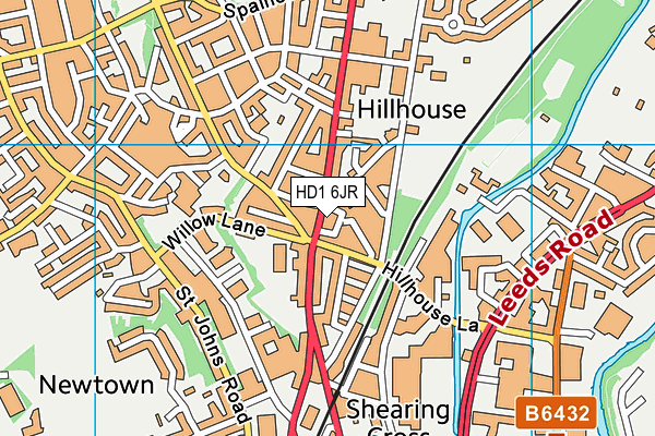 HD1 6JR map - OS VectorMap District (Ordnance Survey) HD1 6JR map - OS VectorMap District (Ordnance Survey)