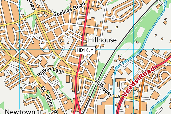 HD1 6JY map - OS VectorMap District (Ordnance Survey) HD1 6JY map - OS VectorMap District (Ordnance Survey)