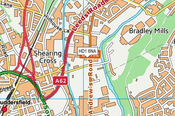 HD1 6NA map - OS VectorMap District (Ordnance Survey)