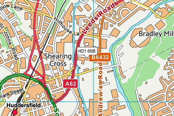 HD1 6NB map - OS VectorMap District (Ordnance Survey) HD1 6NB map - OS VectorMap District (Ordnance Survey)