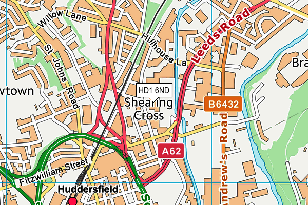 HD1 6ND map - OS VectorMap District (Ordnance Survey) HD1 6ND map - OS VectorMap District (Ordnance Survey)