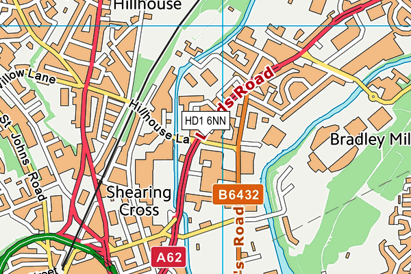 HD1 6NN map - OS VectorMap District (Ordnance Survey)