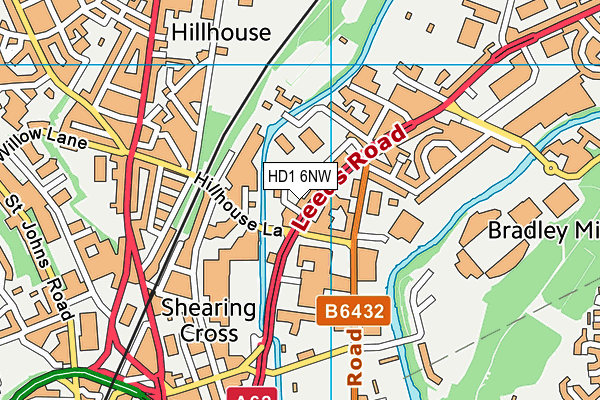 HD1 6NW map - OS VectorMap District (Ordnance Survey) HD1 6NW map - OS VectorMap District (Ordnance Survey)