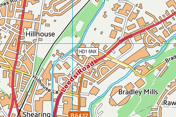 HD1 6NX map - OS VectorMap District (Ordnance Survey) HD1 6NX map - OS VectorMap District (Ordnance Survey)