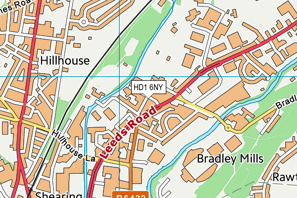 HD1 6NY map - OS VectorMap District (Ordnance Survey) HD1 6NY map - OS VectorMap District (Ordnance Survey)