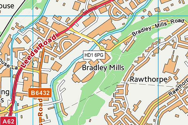HD1 6PG map - OS VectorMap District (Ordnance Survey) HD1 6PG map - OS VectorMap District (Ordnance Survey)