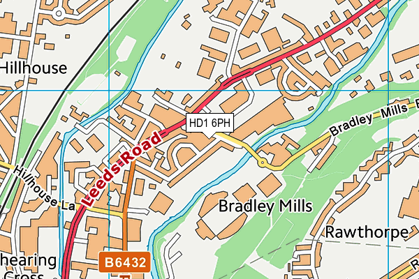 HD1 6PH map - OS VectorMap District (Ordnance Survey)