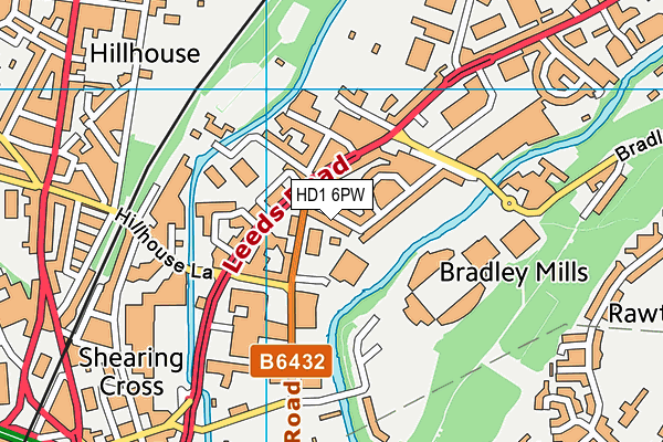HD1 6PW map - OS VectorMap District (Ordnance Survey) HD1 6PW map - OS VectorMap District (Ordnance Survey)