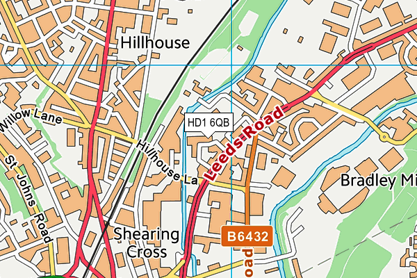 HD1 6QB map - OS VectorMap District (Ordnance Survey) HD1 6QB map - OS VectorMap District (Ordnance Survey)
