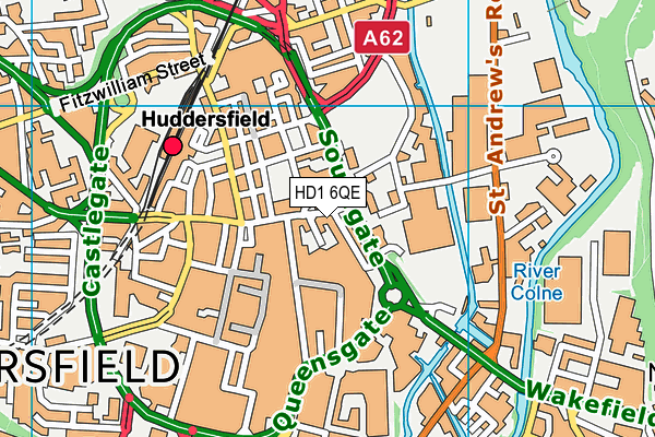 HD1 6QE map - OS VectorMap District (Ordnance Survey) HD1 6QE map - OS VectorMap District (Ordnance Survey)
