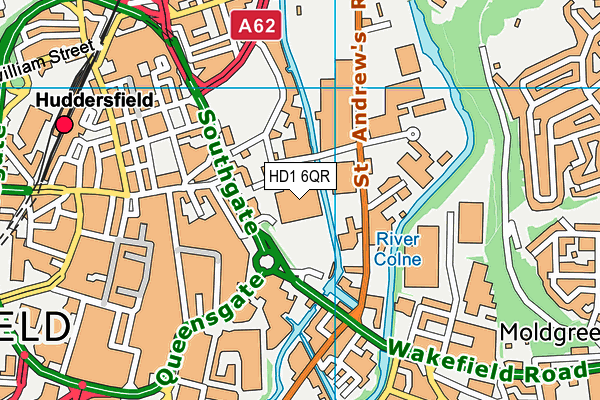 HD1 6QR map - OS VectorMap District (Ordnance Survey) HD1 6QR map - OS VectorMap District (Ordnance Survey)