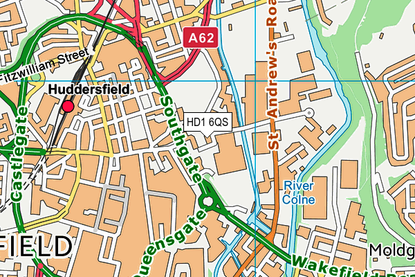 HD1 6QS map - OS VectorMap District (Ordnance Survey) HD1 6QS map - OS VectorMap District (Ordnance Survey)