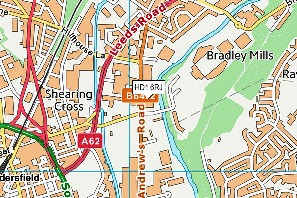 HD1 6RJ map - OS VectorMap District (Ordnance Survey) HD1 6RJ map - OS VectorMap District (Ordnance Survey)