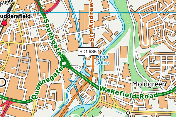 HD1 6SB map - OS VectorMap District (Ordnance Survey) HD1 6SB map - OS VectorMap District (Ordnance Survey)
