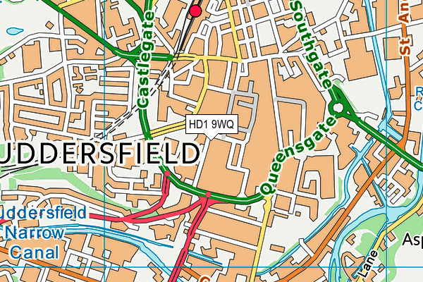 HD1 9WQ map - OS VectorMap District (Ordnance Survey) HD1 9WQ map - OS VectorMap District (Ordnance Survey)
