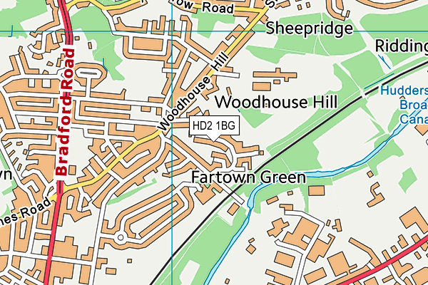 HD2 1BG map - OS VectorMap District (Ordnance Survey) HD2 1BG map - OS VectorMap District (Ordnance Survey)