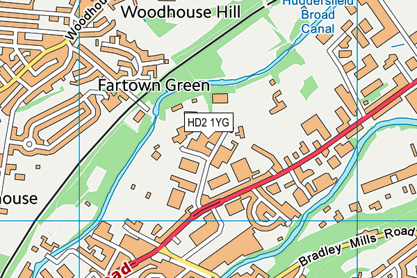HD2 1YG map - OS VectorMap District (Ordnance Survey) HD2 1YG map - OS VectorMap District (Ordnance Survey)