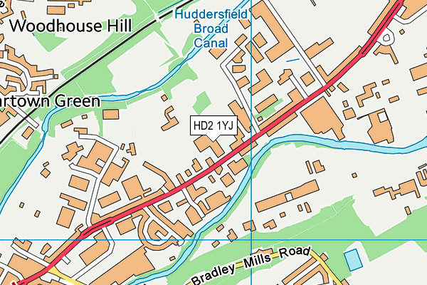 HD2 1YJ map - OS VectorMap District (Ordnance Survey) HD2 1YJ map - OS VectorMap District (Ordnance Survey)