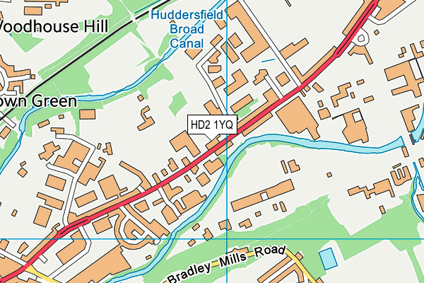 HD2 1YQ map - OS VectorMap District (Ordnance Survey) HD2 1YQ map - OS VectorMap District (Ordnance Survey)