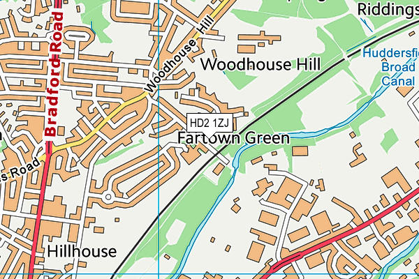 HD2 1ZJ map - OS VectorMap District (Ordnance Survey) HD2 1ZJ map - OS VectorMap District (Ordnance Survey)