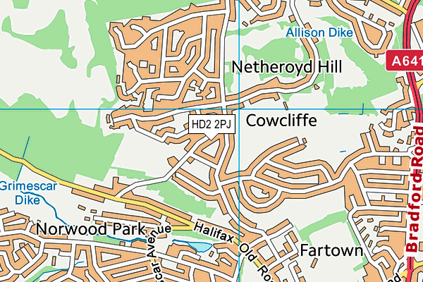 HD2 2PJ map - OS VectorMap District (Ordnance Survey) HD2 2PJ map - OS VectorMap District (Ordnance Survey)