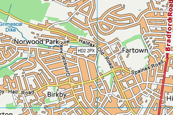 HD2 2PX map - OS VectorMap District (Ordnance Survey) HD2 2PX map - OS VectorMap District (Ordnance Survey)