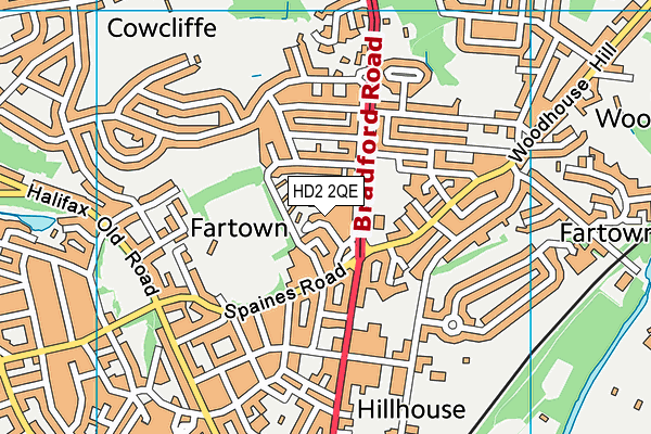 HD2 2QE map - OS VectorMap District (Ordnance Survey) HD2 2QE map - OS VectorMap District (Ordnance Survey)