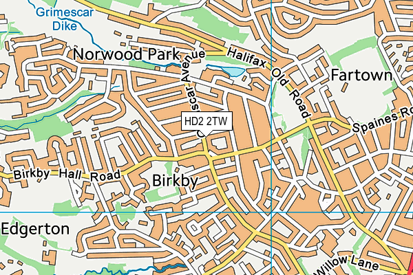 HD2 2TW map - OS VectorMap District (Ordnance Survey) HD2 2TW map - OS VectorMap District (Ordnance Survey)