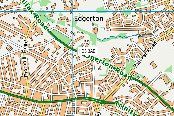 HD3 3AE map - OS VectorMap District (Ordnance Survey) HD3 3AE map - OS VectorMap District (Ordnance Survey)
