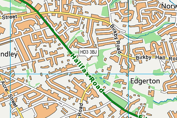 HD3 3BJ map - OS VectorMap District (Ordnance Survey) HD3 3BJ map - OS VectorMap District (Ordnance Survey)