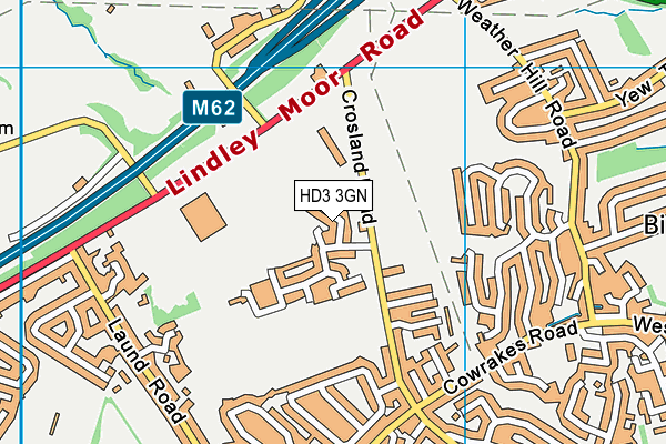 HD3 3GN map - OS VectorMap District (Ordnance Survey) HD3 3GN map - OS VectorMap District (Ordnance Survey)