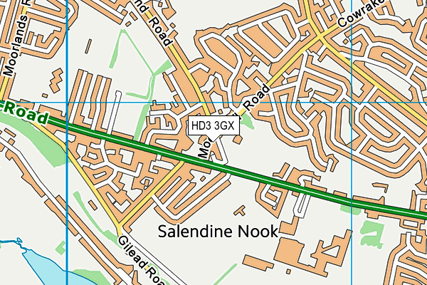 HD3 3GX map - OS VectorMap District (Ordnance Survey) HD3 3GX map - OS VectorMap District (Ordnance Survey)