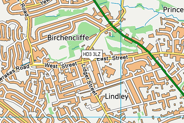 HD3 3LZ map - OS VectorMap District (Ordnance Survey) HD3 3LZ map - OS VectorMap District (Ordnance Survey)