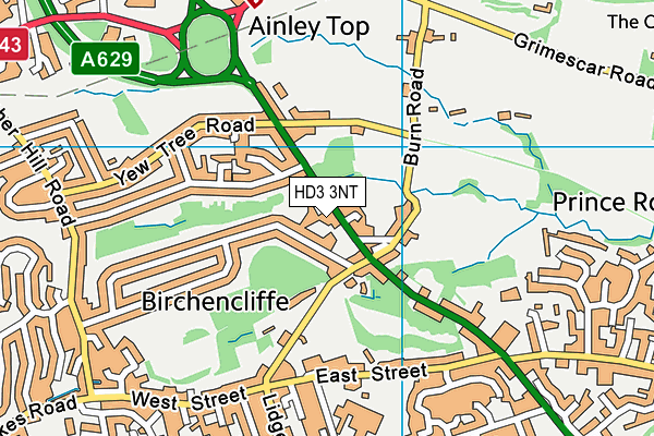 HD3 3NT map - OS VectorMap District (Ordnance Survey) HD3 3NT map - OS VectorMap District (Ordnance Survey)