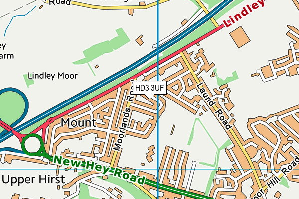 HD3 3UF map - OS VectorMap District (Ordnance Survey) HD3 3UF map - OS VectorMap District (Ordnance Survey)