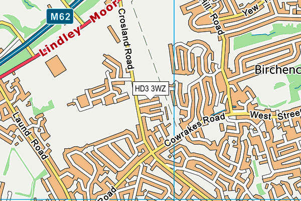 HD3 3WZ map - OS VectorMap District (Ordnance Survey) HD3 3WZ map - OS VectorMap District (Ordnance Survey)