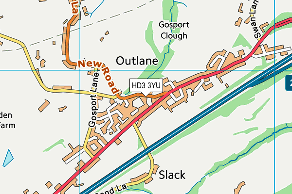 HD3 3YU map - OS VectorMap District (Ordnance Survey) HD3 3YU map - OS VectorMap District (Ordnance Survey)