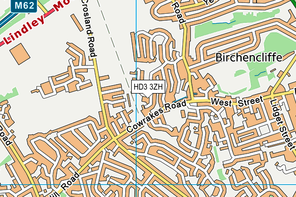 HD3 3ZH map - OS VectorMap District (Ordnance Survey) HD3 3ZH map - OS VectorMap District (Ordnance Survey)