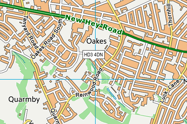 HD3 4DN map - OS VectorMap District (Ordnance Survey) HD3 4DN map - OS VectorMap District (Ordnance Survey)